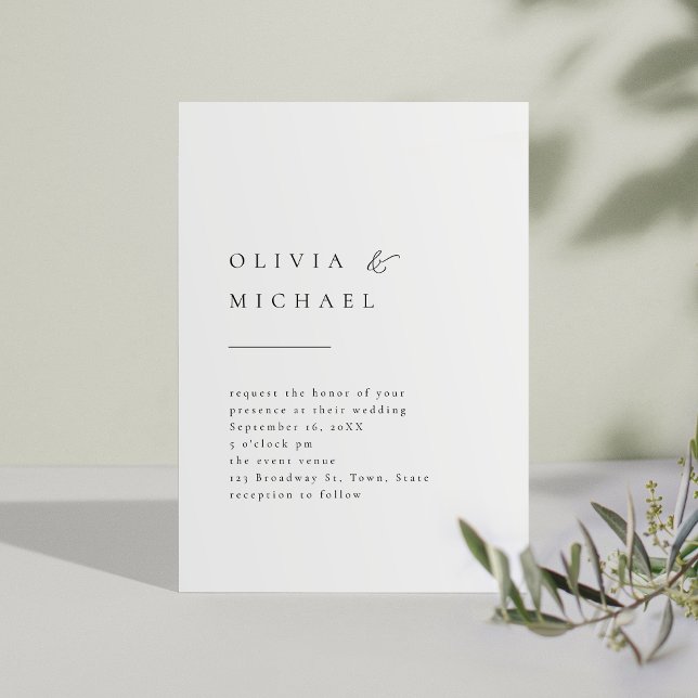 Simply Elegant Typography Modern Wedding Invitation (Simply Elegant Typography Modern Wedding Invitation)