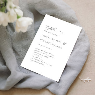 Simply Elegant Typography Modern Wedding Invitation