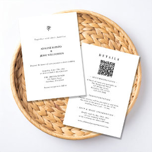 Simply Elegant Wedding All in One Invitation