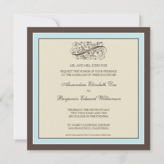 Simply Elegant Wedding Invitation (baby blue)
