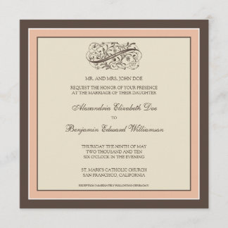 Simply Elegant Wedding Invitation (baby pink)