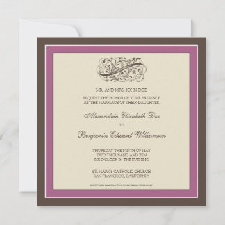 Simply Elegant Wedding Invitation (violet)