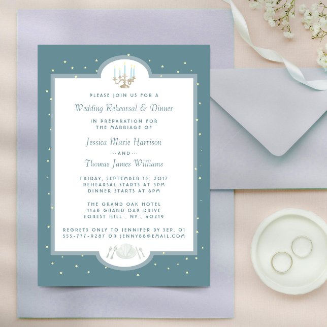 Simply Elegant Wedding Rehearsal & Dinner Invites (Creator Uploaded)