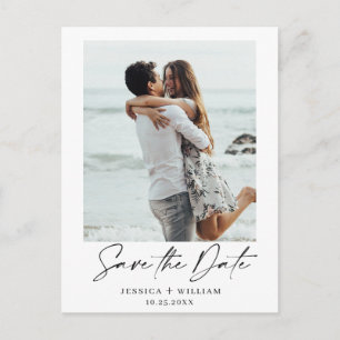 Simply Elegant Wedding Save the Date Photo Simple Postcard