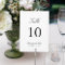 Simply Elegant Wedding Table Number Card