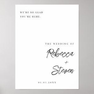 Simply Elegant Wedding Welcome Sign