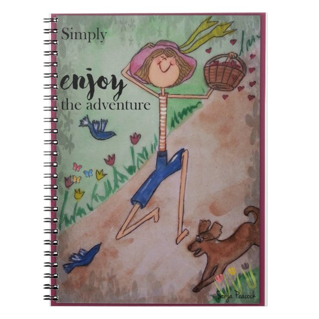 Simply enjoy the adventure spiral notebook (Front)