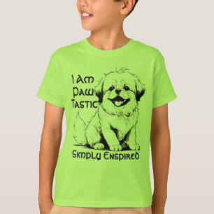 Simply Enspired I Am Paw-Tastic ShihTzu Kids T-Shirt