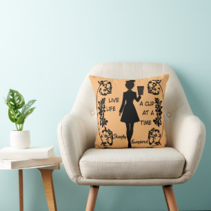 Simply Enspired "Live, Life A Cup at a Time” Cushion