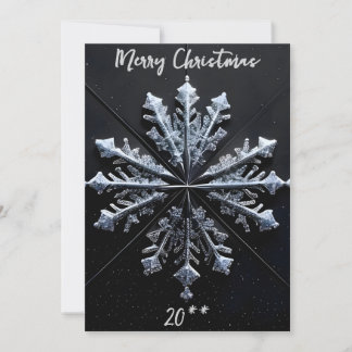 Simply Enspired Merry Christmas White Snowflake Holiday Card