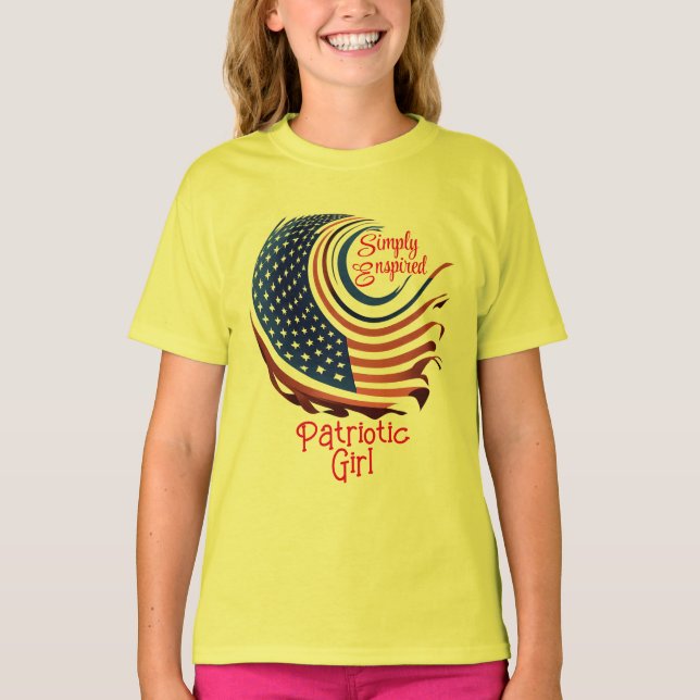 SImply Enspired Patriotic Girl/Daughter T-Shirt (Front)