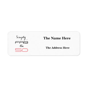 Simply FAB & Fifty Birthday - Return Address