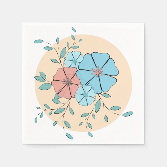 Simply Floral Napkin (Front)