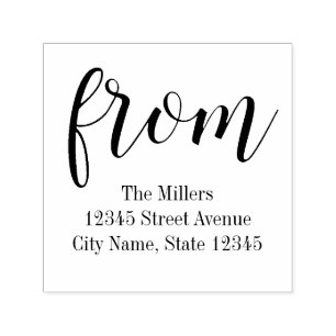 Simply From Personalised Rubber Stamp