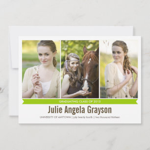 Simply Genius 4 Photo Graduation Announcement