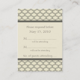 Simply Glamourous RSVP Card, Espresso Enclosure Card