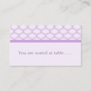 Simply Glamourous Wedding Placecard, Lavender Place Card