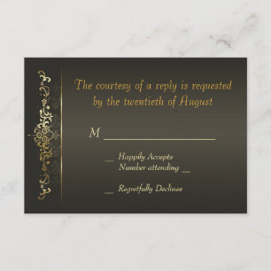 Simply Gold RSVP Card