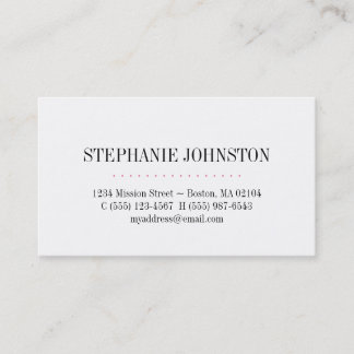 Simply high fashion pink stripe personal calling business card