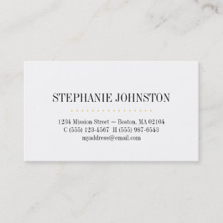 Simply high fashion yellow stripe personal calling business card