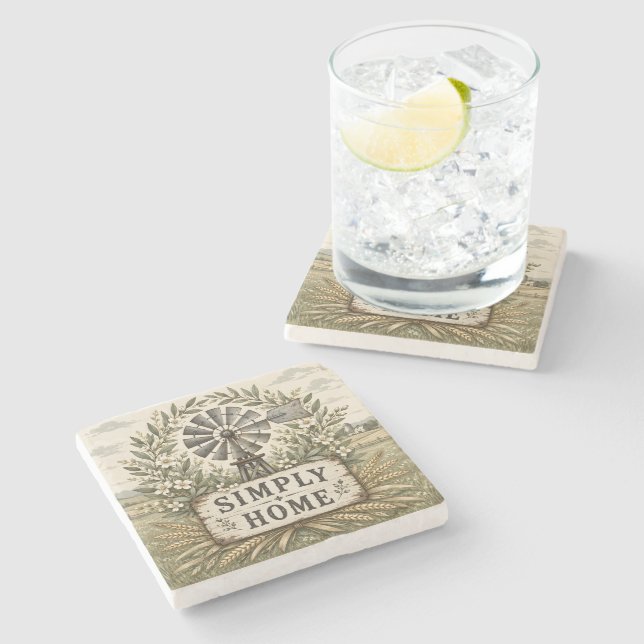 Simply Home Stone Coaster (Side)