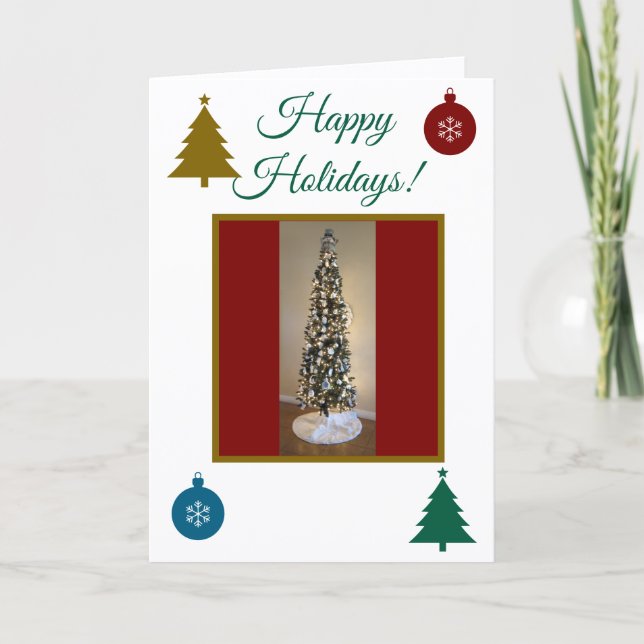 Simply Joyful Holidays, Folded Greeting Card (Front)