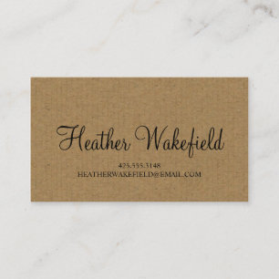 Simply Kraft Calling Card