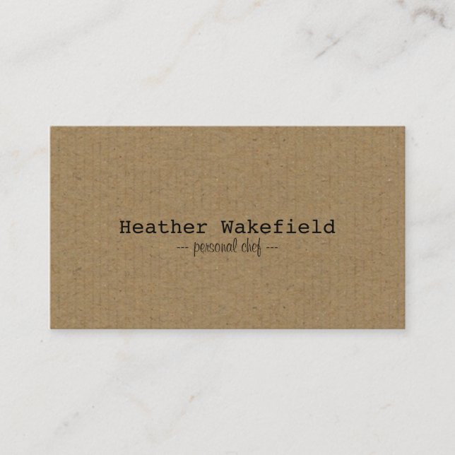 Simply Kraft Calling Card (Front)