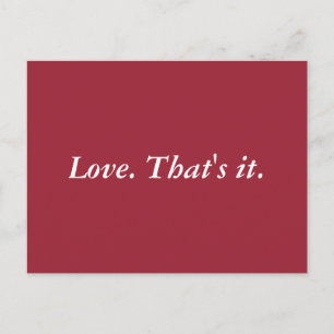 Simply Love Postcard