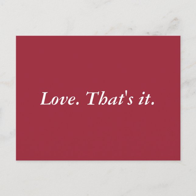 Simply Love Postcard (Front)