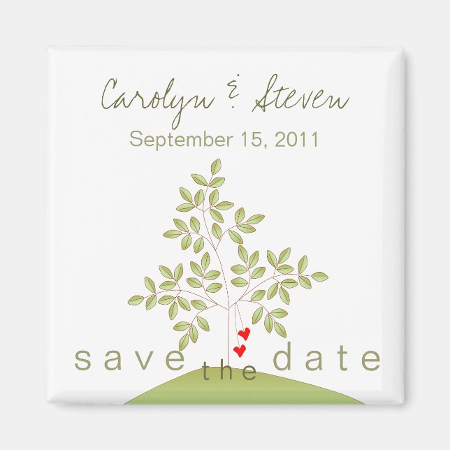 Simply Love Tree - Save the Date Magnet (Front)