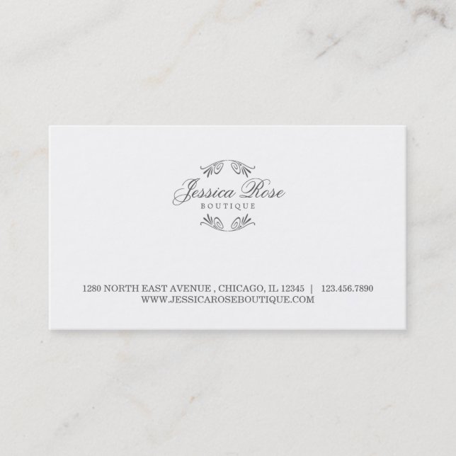 Simply Luxurious Boutique-Style Business Card (Front)