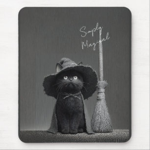 Simply Magical Witch Cat Mouse Pad