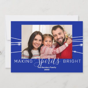 Simply Making Spirits Deep Blue Holiday Card