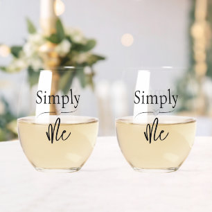 Simply Me Minimalist Stemless Wine Glass