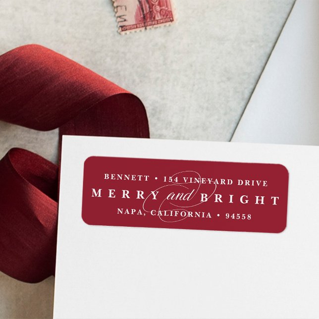 Simply Merry Cranberry | Holiday Return Address La (Creator Uploaded)
