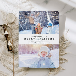 Simply Merry Holiday Card for Two Photos