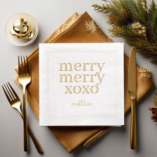 Simply Merry Merry XOXO Christmas ID1009 Foil Napkins