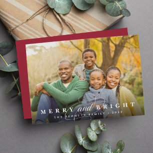 Simply Merry Overlay   Photo Holiday Card