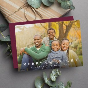 Simply Merry Overlay   Photo Holiday Card