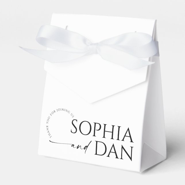 Simply Minimal Wedding Favour Box (Front Side)
