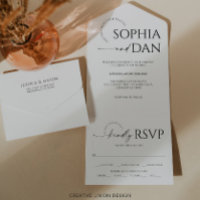 Simply Minimal Wedding Tri-Fold Invitation