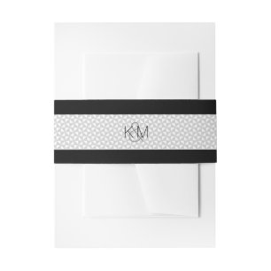 Simply Minimalist Wedding Black ID523 Invitation Belly Band