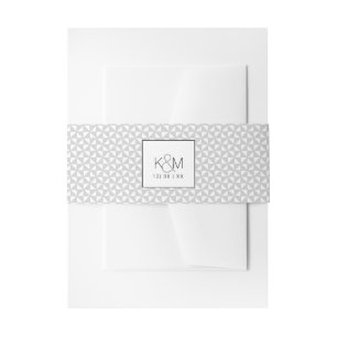 Simply Minimalist Wedding Black ID523 Invitation Belly Band