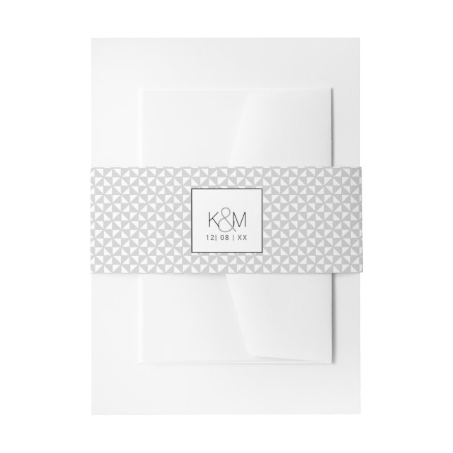 Simply Minimalist Wedding Black ID523 Invitation Belly Band (Front Example)