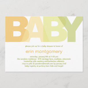 Simply Modern Baby Shower Invitation - Neutral