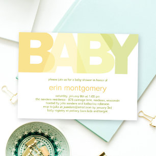 Simply Modern Baby Shower Invitation - Neutral