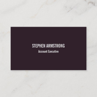 Simply modern black minimalist professional business card