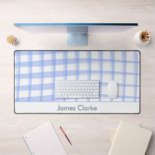 Simply Modern Blue Lattice Design Desk Mat