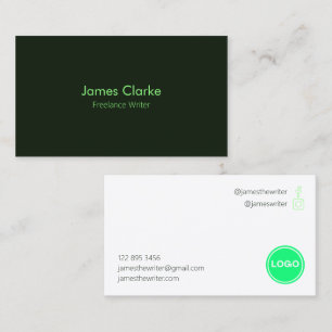 Simply Modern Green Design Business Card